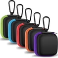 thumbnail image 5 of Estuche cuadrado para auriculares Estuche de transporte portátil Bolsa de almacenamiento Organizador de accesorios para teléfonos celulares con mosquetón para auriculares, audífonos, auriculares,, 5 of 5