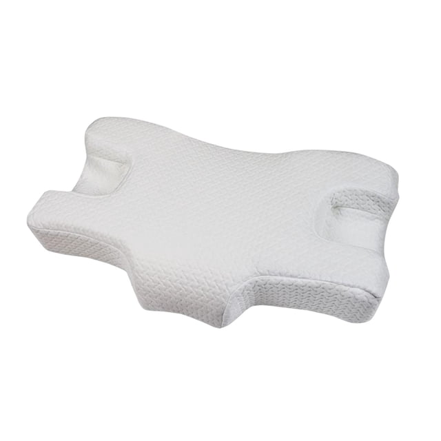Almohada ergonómica de espuma viscoelástica para dormir, protección ergonómica para el cuello Blanco