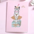 thumbnail image 1 of Tarjeta de feliz cumpleaños para niños y amigos, tarjeta de regalo de invitación con mensaje de felicitación de perro, 4 piezas, 1 of 3