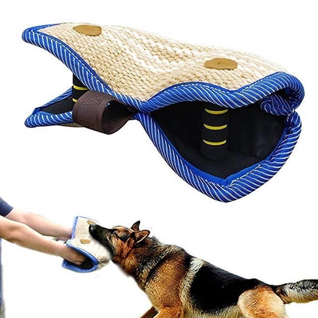 Almohada antimordeduras para perros, mangas antimordeduras para adiestramiento de perros, equipo de adiestramiento, juguete interactivo portátil para azul