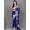 Dazzling Blue, variant on Georgette Saree with Chain Stitch Aari Embroidered Floral Border from Kashmir – Dazzling Blue