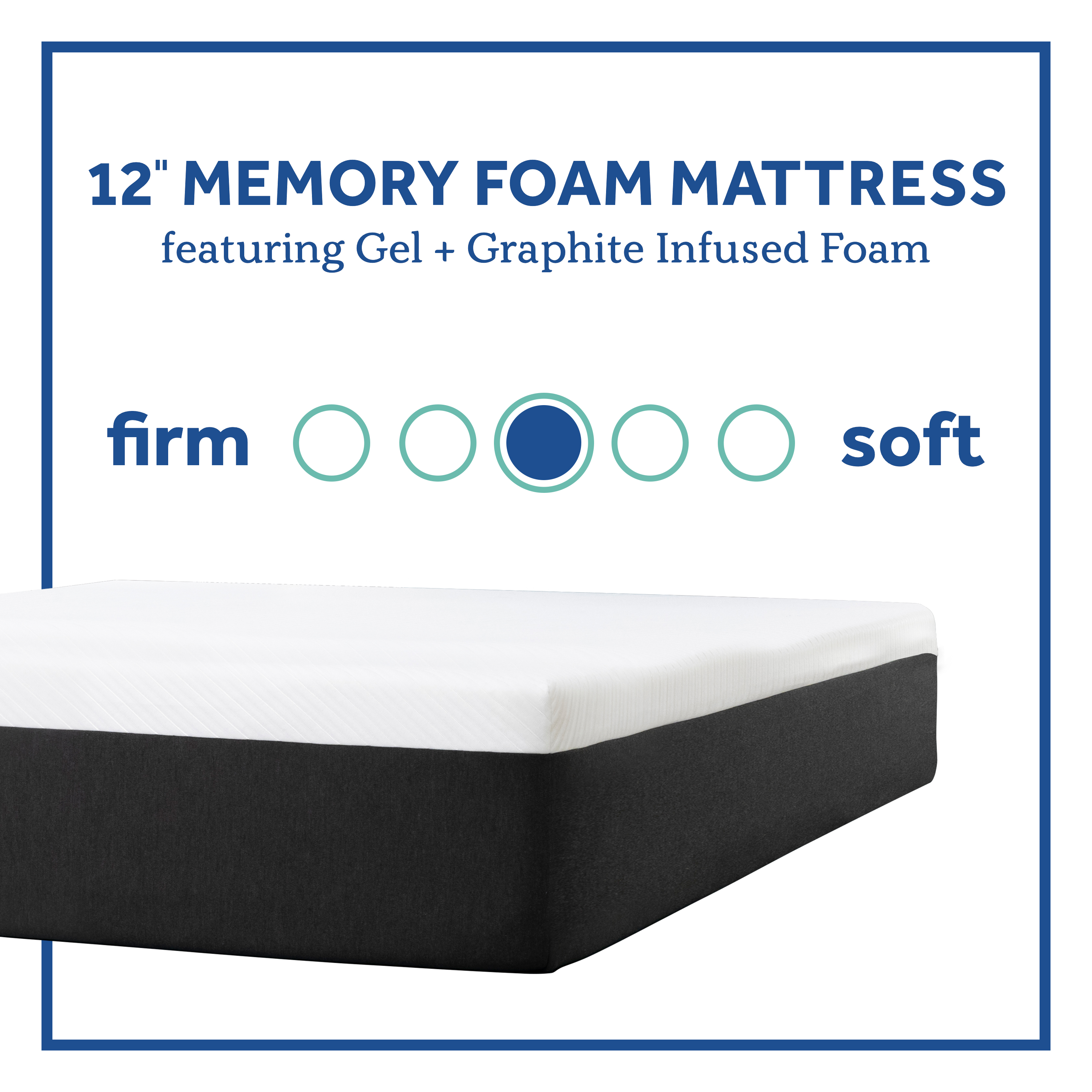 Sealy 12" Medium Plush Gel Memory Foam Mattress, Twin-XL