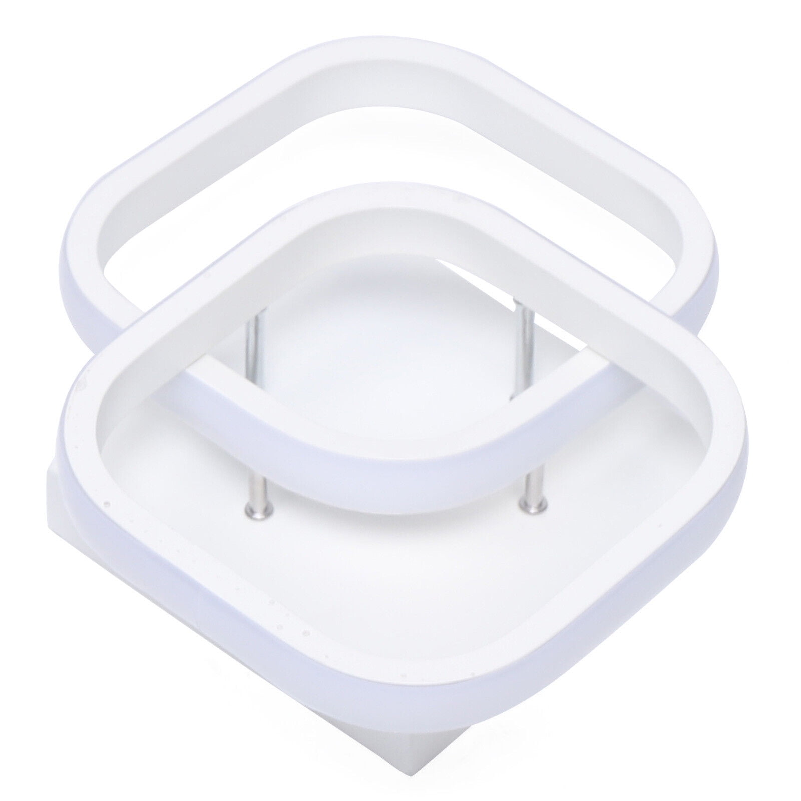 Modern Hallway LED Ceiling Light,Square Flush Mount Ceiling Lighting Fixture,Bathroom Mini 2 Head Acrylic Close to Ceiling Lamp Geometric Chandelier for Bedroom,Office,Living Room,Kitchen 22W