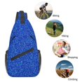 thumbnail image 4 of Lsque Blue Circles Mosaic Pattern Cross Chest Bag Diagonally – Premium Durable Front Chest Sling with Adjustable Padded Strap, High-Capacity Storage, 4 of 7