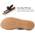 thumbnail image 5 of Ecetana Sandals for Women Woven Flat Sandals with Elasticity Ankle Strap Comfortable Pinch Toe Casual Sandals, 5 of 8