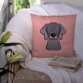 thumbnail image 3 of Dog Face Checkerboard Design Fabric Decorative Pillow, 3 of 4