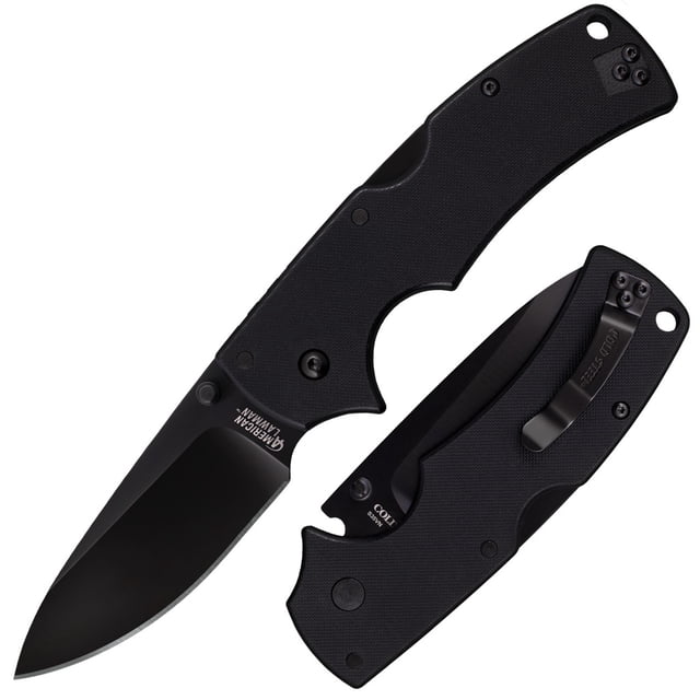 Cold Steel Knives American Lawman Lockback 58B Black S35VN Stainless Black G10 Cuchillo