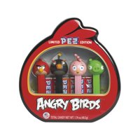 PEZ Candy Angry Birds Gift Tin with 4 Candy Dispensers + 6 Rolls of Candy