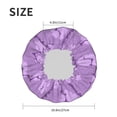 thumbnail image 6 of YFYANG Women's Double Waterproof Shower Cap, Purple Floral Stripes Reusable Hair Cap for All Hair Styles and Head Sizes, 6 of 9