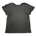thumbnail image 2 of Rafaella Ladies Knit V-Neck Ruffled Short Sleeve Fashion Top (Black, S), 2 of 2