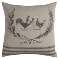 thumbnail image 1 of HomeRoots 403210 Gray Distressed Farmhouse Rooster Throw Pillow, 1 of 1