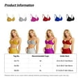 thumbnail image 7 of Xnihocha Womens Sparkle Sequins Beading Padded Bra Rave Party Dance Belly Dancing Costume Crop Top Gold 36A, 36B, 36C, 7 of 7