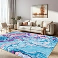 thumbnail image 3 of 4x6ft Machine Washable Area Rug - Living Room Bedroom Bathroom Kitchen Entryway Office - Non Slip Low Pile - Modern Style Contemporary - Blue Pink Purple 6, 3 of 8