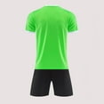 thumbnail image 4 of HOMADLES 2PC Boys Sweatsuits Short T-shirt and ElastIic Waist Short Outfits Green 4 T, 4 of 5