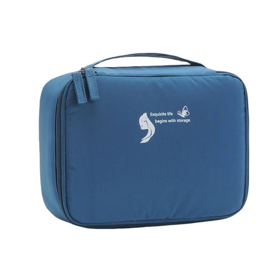 Multipurpose Toiletry Bag Ins Style Pouch Zipper Water Proof Storage bag Handbag Wash bag Cosmetic Bag DARK GREEN