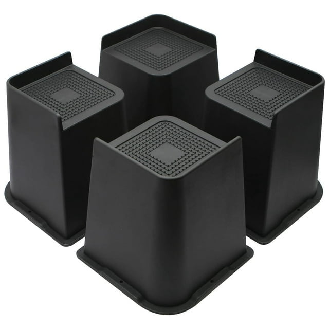 MQ Furniture Risers 6 Inch 4 Pack Black Support 7000LBs, Oversized Furniture Risers for Dorm Beds Frame, Sofa, Desk, Couch, Chairs Legs