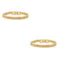 thumbnail image 3 of Minnieouse de Color sólido de 19cm/21cm, brazalete de acero de titanio, accesorio de moda para hombre, cadena de mano trenzada de moda, Oro 19CM 2piezas, 3 of 6