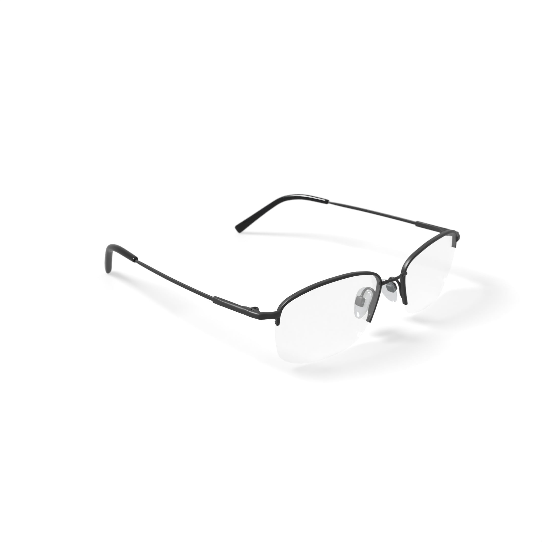 M+Flex Men's Rx'able Eyeglasses, Mf509, Black, 54-19-145