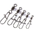 thumbnail image 2 of ORUYROP 50 Pcs Fishing Barrel Swivel with Safety Snap Interlock Snaps, Stainless Steel Solid Fishing Swivel Snaps for Quick Connecter Fishing Rig Accessories, 2 of 7