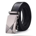 thumbnail image 2 of Cinturón de hombre con hebilla automática y diseño de lichi, cinturón sencillo para traje informal tipo Joker, 2 of 5