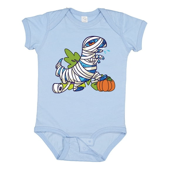 Inktastic Halloween Dinosaur Mummy Boys or Girls Baby Bodysuit