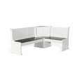 thumbnail image 4 of Sunny Designs Carriage House Wood Breakfast Nook Set in Off White Dark Brown, 4 of 9