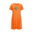 thumbnail image 5 of Teissuly Women's Oversized Short Nightgown Fashion Chest Print Short Sleeve Nightdress, 5 of 7