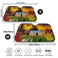 thumbnail image 3 of Kdxio Fall Village Scenery Print Windshield Sun Shade,UV Rays and Sun Heat Protection,Sunshade for Car Windshield,Car Shade Front Windshield -, 3 of 6
