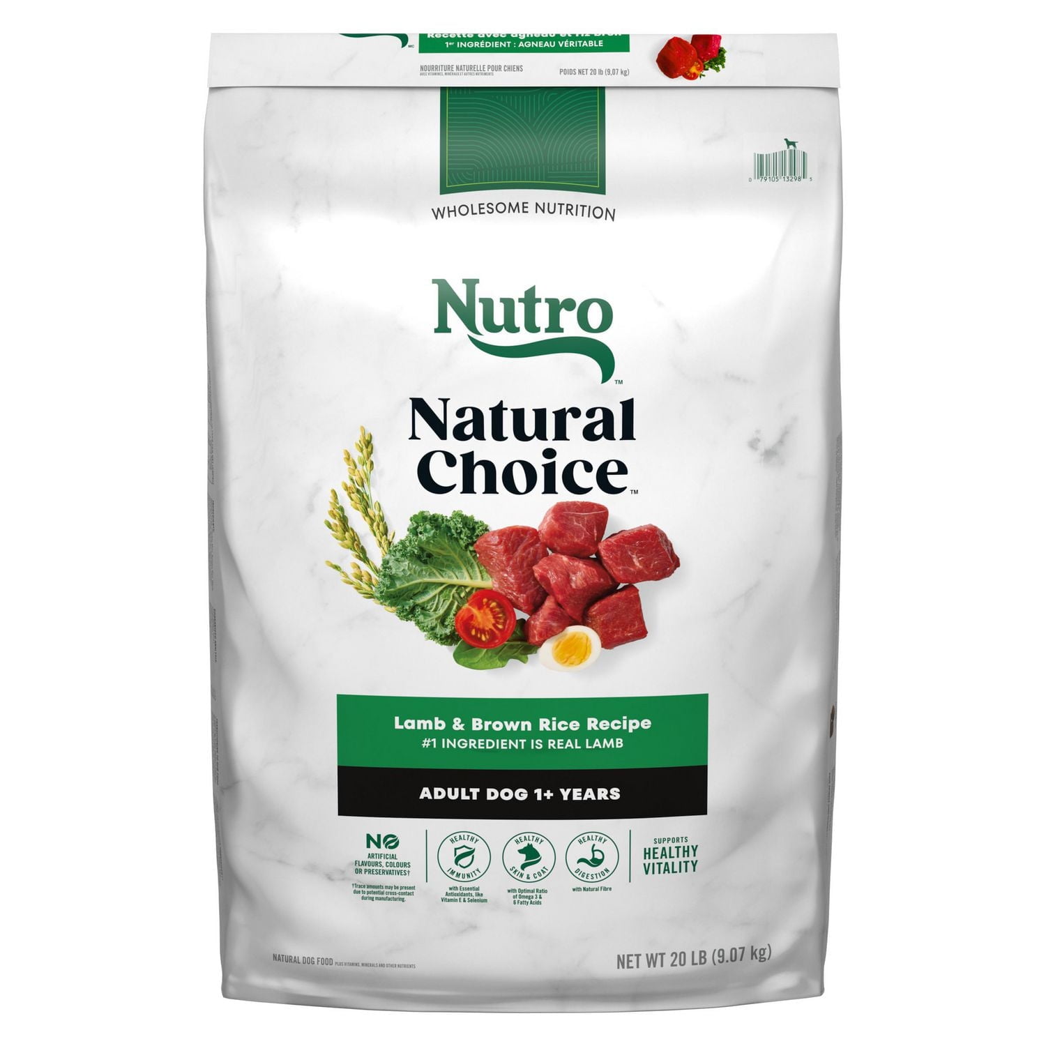 Nutro Natural Choice Adult Dry Dog Food Lamb & Brown Rice Recipe, 2.72-13.61kg