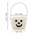 thumbnail image 2 of Pumpkin Storage Basket | Woven Cotton Rope Toy Organizer Bin | Cute Halloween Candy Bowl, Trick or Treat Bag, Boo Gift, Stuffer Filler | Multipurpose Basket with Handles for toddler, baby & Kids Room, 2 of 4