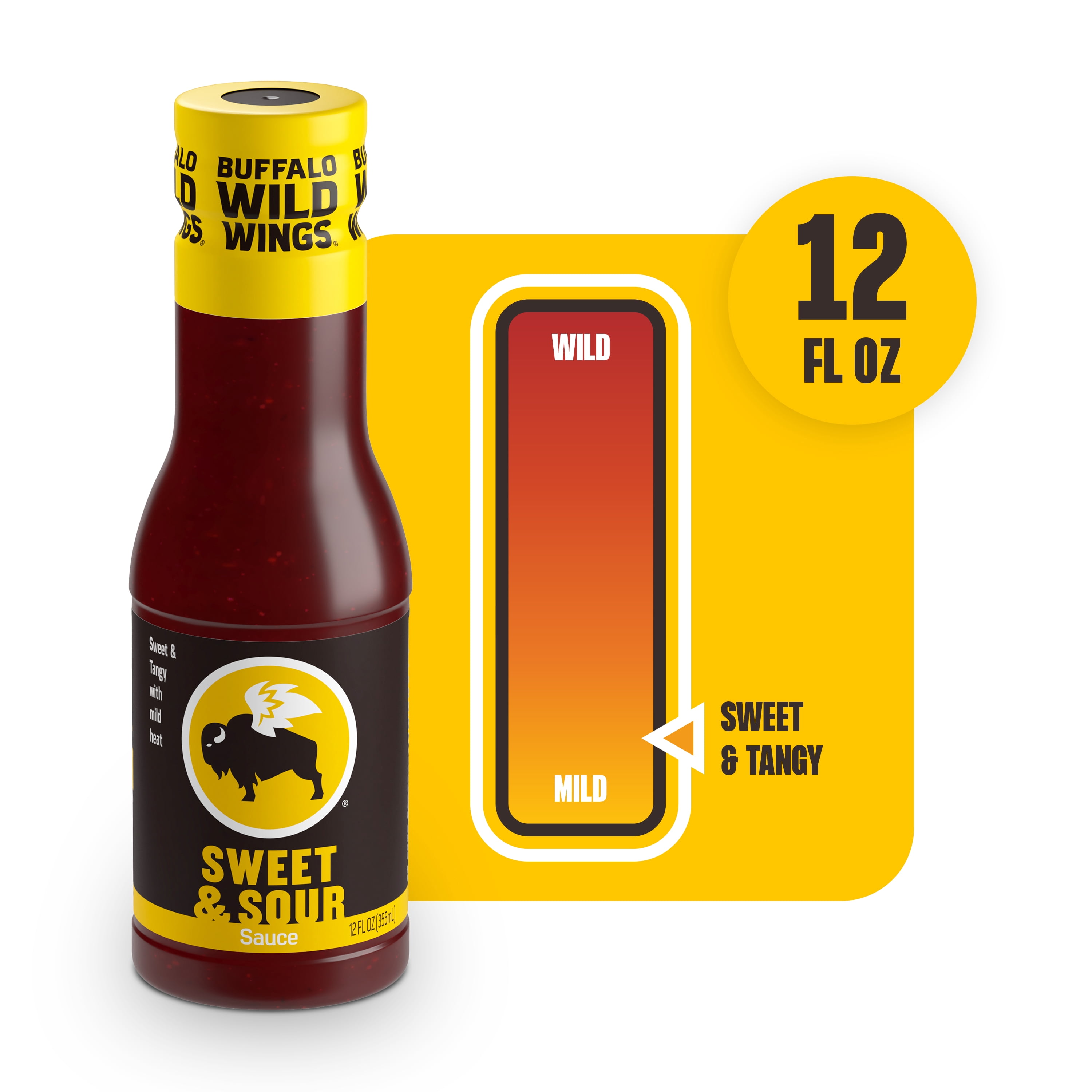 (2 pack) Buffalo Wild Wings Sweet & Sour Sauce, 12 fl. oz.