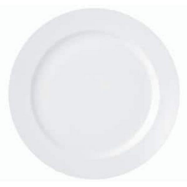 Assiette en Porcelaine Verge 12 Po. Blanche