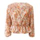 thumbnail image 5 of Tops estampados de manga larga de ocio con cuello en V de verano a la moda para mujer Fridja  czfsfas6784, 5 of 6