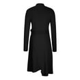 thumbnail image 5 of BangWanChi Sweater Dress for Women Work Women's Semi High Neck Elegant Long Sleeved Round Neck Dress, 5 of 5