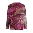 thumbnail image 5 of Nouveaux Hauts pour Femmes 2023 Mode Dames Chandail en Molleton à Manches Longues Col Rond Imprimé Blouse Pull-Over Coupe Décontractée Chandail en Molleton Oversize pour Femmes, 5 of 5