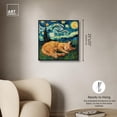 thumbnail image 5 of Starry Night Cat Canvas Trendy Animal Art by Art Remedy, Black Frame, 24" x 24", 5 of 7
