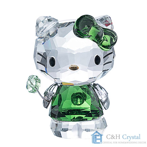 K9 Cristal tallado de alta calidad Super lindo fabricante personalizado Hello Kitty estatuilla Hello Kitty estatuilla sello niñas juguetes