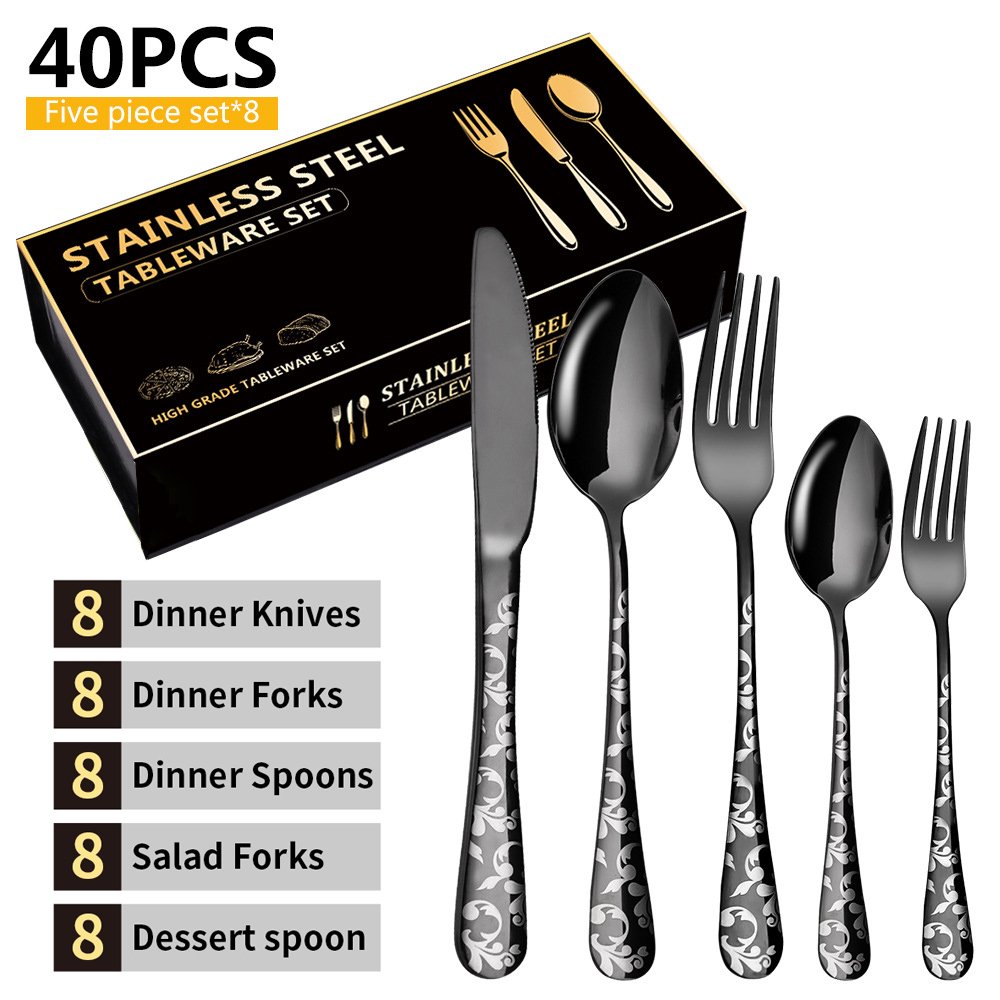 Flatware Sets Dinner Tea Forks Stainless Steel Silverware Fork