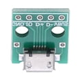 thumbnail image 1 of Micro USB Female Socket DIP Adapter Board 5 Pin 2.54mm Pitch DIY USB Power Supply Breadboard 10Pcs, 1 of 7