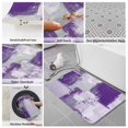 thumbnail image 6 of Modern Oil Painting Bath Mat 3 Piece Bathroom Rug Set, Purple Grey Abstract Graffiti Art Non Slip Bath Rug Contour Mat and Toilet Lid Cover, Absorbent Shower Mats Soft Bath Rugs and Mats Sets, 6 of 8