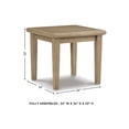 thumbnail image 7 of Bowery Hill Square Contemporary Wood Patio End Table in Brown, 7 of 7
