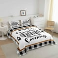 thumbnail image 2 of Happy Camping Comforter Set Camper Decor All Season Bedding Set Teens Rustic Farmhouse Comforter Camping Car Decor Geometric Quilt Set Bedroom Collection,White Black, 2 of 6
