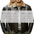 thumbnail image 4 of Atkumj Mens Bomber Jacket Fashion Turn Down Collar Button Outdoor Faux Leather Jacket Casual Solid Color Fleece Lined Warm Jackets for Men XS, 4 of 10