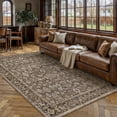 thumbnail image 3 of BERTHMEER 10'x14' Area Rugs for Living Room Bedroom Vintage Brown Large Traditional Carpets Washable Non-Slip Soft Low Pile Distressed Oriental Indoor for Office Playroom Dining Room Farmhuose, 3 of 7