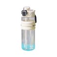 thumbnail image 2 of Botella Deportiva de 650 Ml con Pajita | Plástico Sin Bpa | Tapa Antigoteo y Asa de Transporte | para Gimnasio, Senderismo y Viajes | Capacidad de 673 Ml (Negro, Blanco, Morado y Caqui), 2 of 6