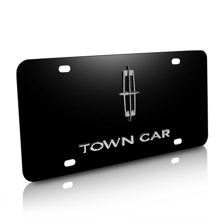 Lincoln Town Car Black Stainless Steel License Plate - Walmart.com