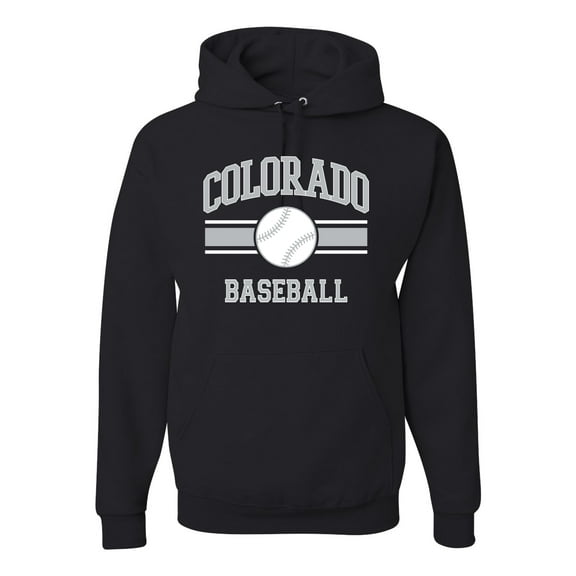Wild Bobby City of Colorado Baseball Fantasy Fan Sports Unisex Hoodie Sweatshirt, Black, Small