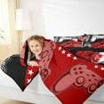 thumbnail image 5 of Feelyou Boys Gaming Gamer Bedding Comforter Set, Red Game Console Gamepad Twin Comforter Sets, Cartoon Stars Print Reversible Bedding Set, Breathable Home Decor, 2-Piece, 5 of 9
