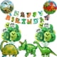 thumbnail image 2 of Globos de aluminio de dinosaurio verde, decoración de feliz cumpleaños, globos de fiesta de dinosaurios ROAR, pancarta, suministros de dinosaurios de animales de la jungla, globos de juguete, 2 of 5