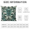 thumbnail image 5 of COMIO  Dragonfly Pillow Cushion Cover, Ornamental Winged Bug Lace and Damask Effects Image, Decorative Square Accent Pillow Case, Teal Turquoise Black, 5 of 5